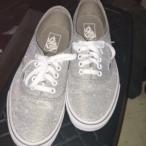 Silver Sparkly Vans